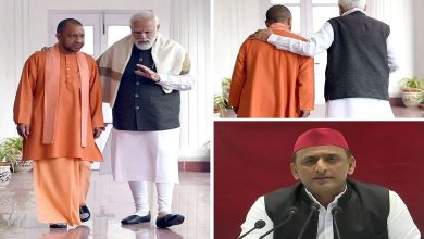 Akhilesh Yadav, PM Modi and Yogi Adityanath