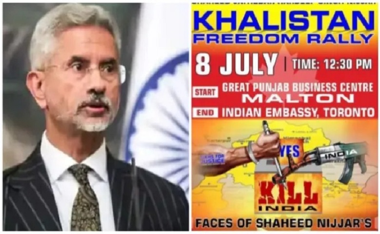 Jaishankar on Khalistani poster