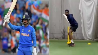 KL Rahul batting practice