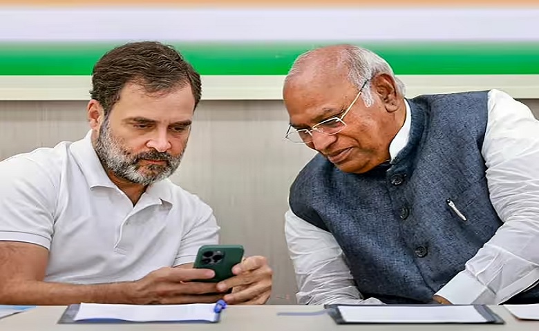 Rahul Gandhi and Mallikarjun Kharge