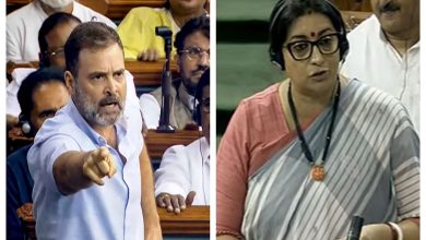 Rahul Gandhi and Smriti Irani