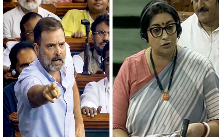 Rahul Gandhi and Smriti Irani