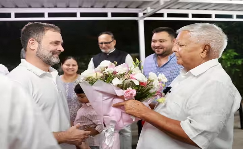 Tejasvi, Lalu Yadav and Rahul Gandhi