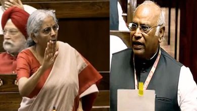 Nirmala Sitharaman and Mallikarjun Kharge