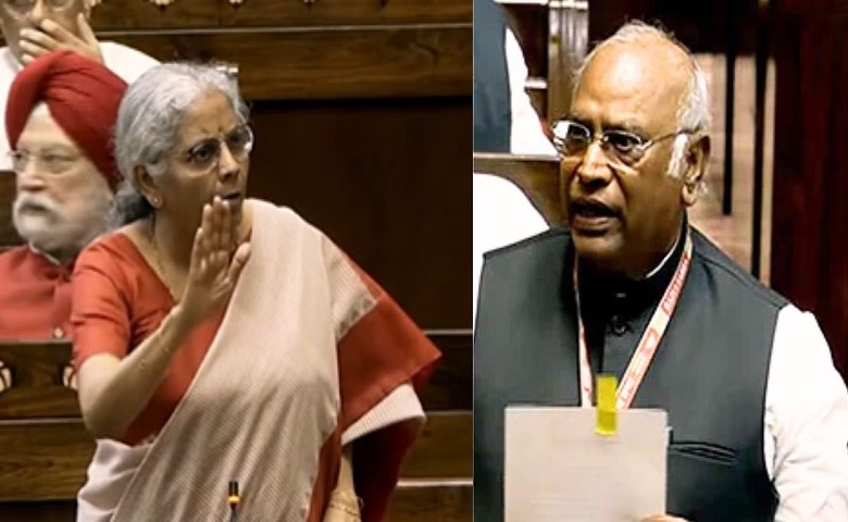 Nirmala Sitharaman and Mallikarjun Kharge