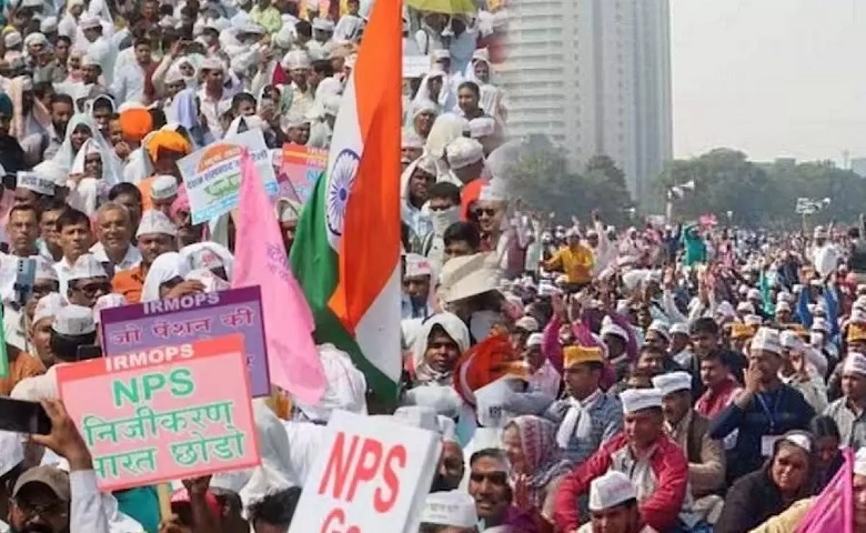 Pension shankhnaad rally delhi