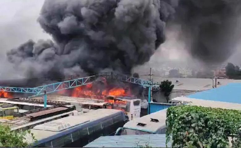 bengaluru bus station fire