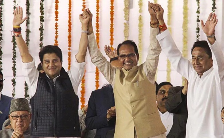 Jyotiraditya, Shivraj Chouhan, Kamal Nath