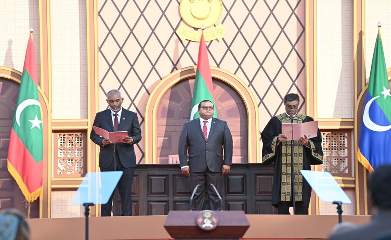 Maldives President taking oath