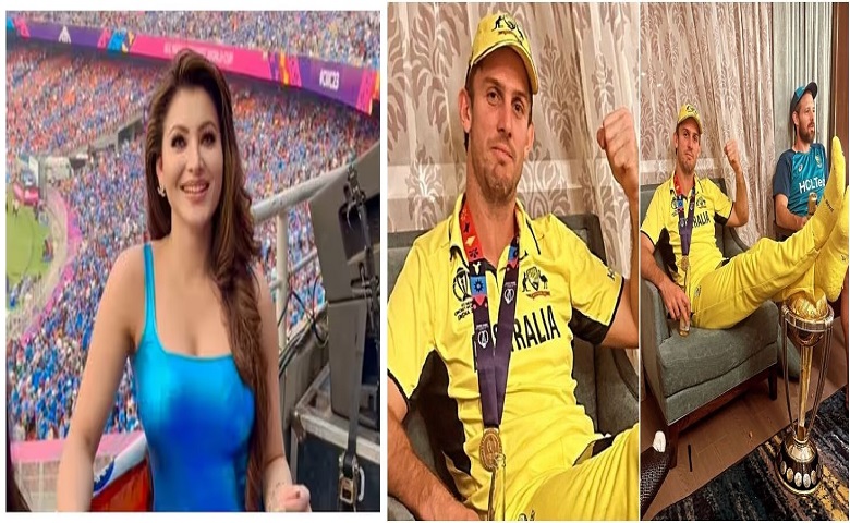 Urvashi Rautela and Mitchell Marsh