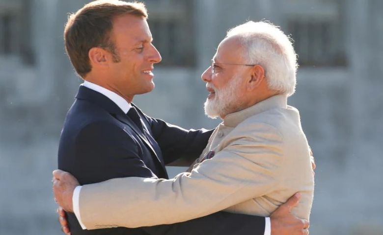 EMMANUEL MACRON participate in republic day