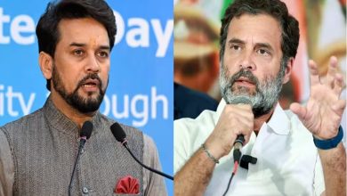 Union Minister Anurag Thakur and Rahul Gandhi