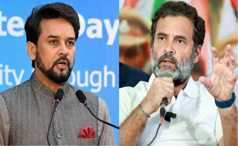 Union Minister Anurag Thakur and Rahul Gandhi