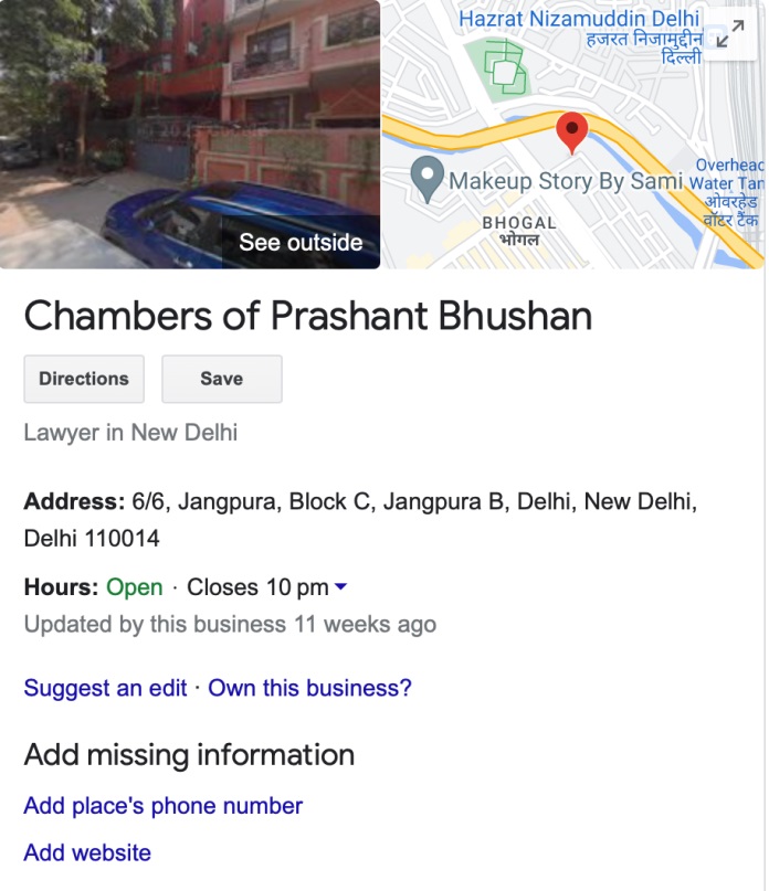 prashant bhushan office