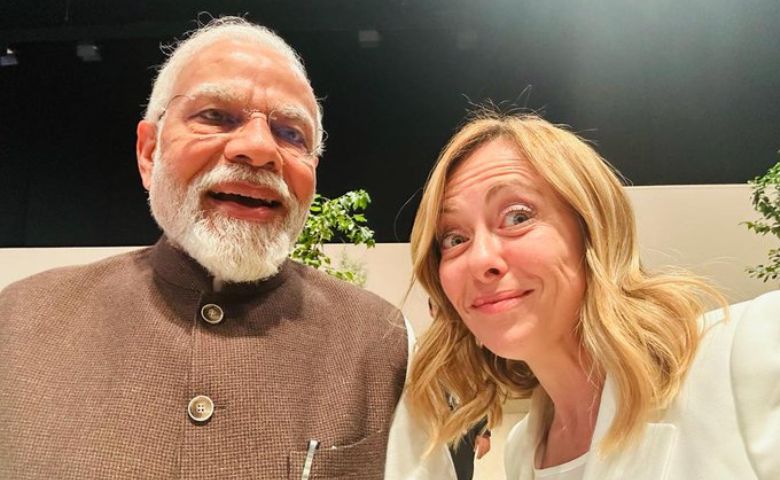 narendra modi & Giorgia Meloni