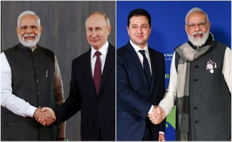 PM Modi with Vladimir Putin and Volodymyr Zelensky