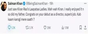 Salman Khan post