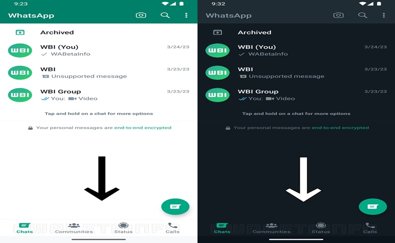 WHATSAPP NEW LOOK