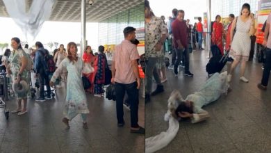 Girl made reel at Airport