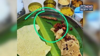 a worm in the food of Tirupati Hotel