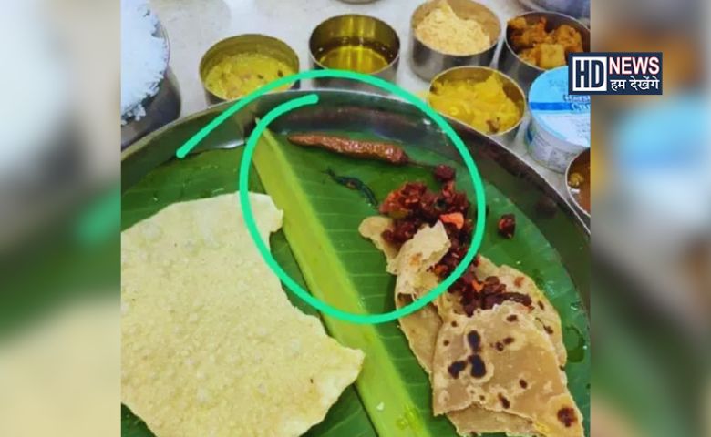 a worm in the food of Tirupati Hotel